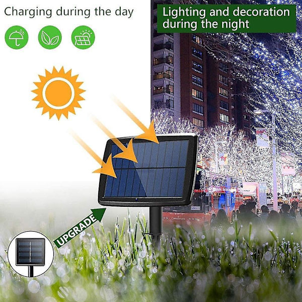 Jouluvalot Ulkotiloihin 102m 1100 Led 52m 600 Led Aurinkovoimalla