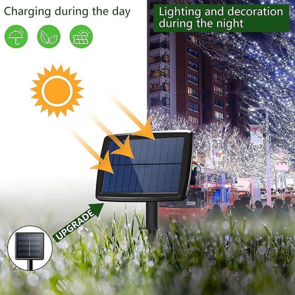 Julelys Udendørs 335ft 1100 Led 170ft 600 Led Solcelle