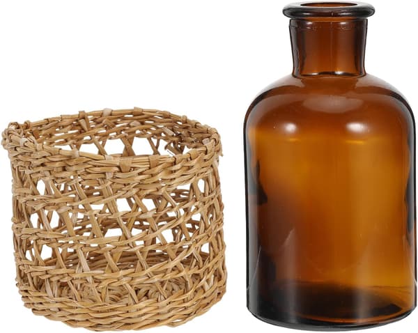 Tom sivdiffuserflaske glassylinder aromaterapikrukke påfyllbar duftbeholder essensiell