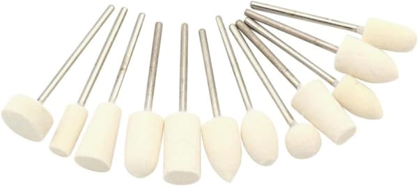 12 stk. uldne negleslibehoveder bit sæt manicure polering grater