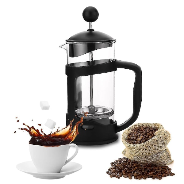 Ny fransk press 400 ml värmebeständig kaffebryggare i glas