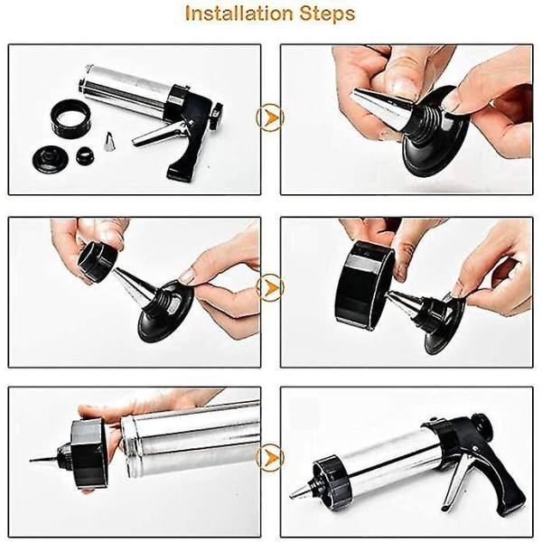 Tårtdekoreringspistol Cookie Biscuit Press Glasyr Set Rostfritt