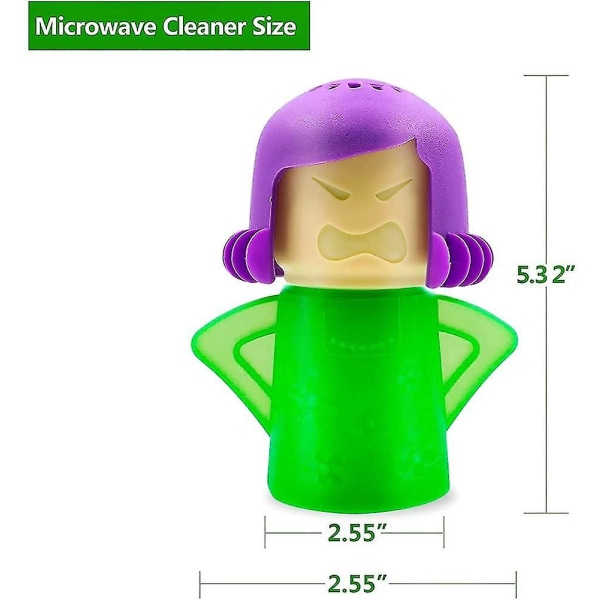 Mikrovågsrengöring Arg mamma Ångtvätt för mikrovågsugn med vinäger och vatten
