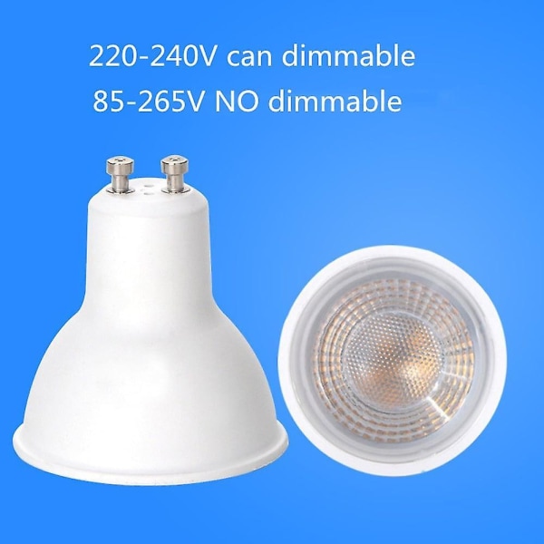 LED-lampa 10st Lampada Gu10 6w 220v-240v Spotlight Lampara