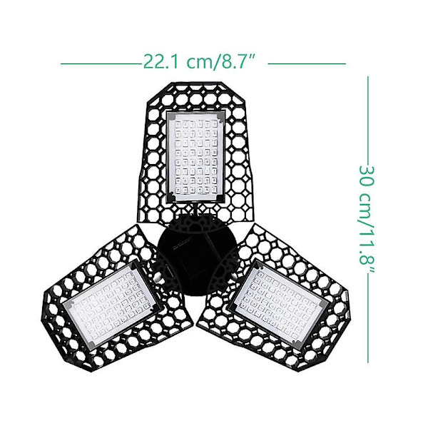 LED-växtlampor Fullspektrum E27 40W 108-144 Pärlor
