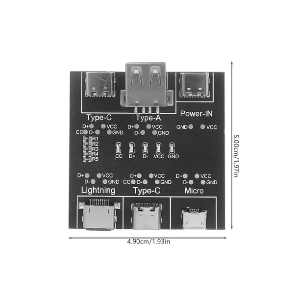USB-kabeltester USB-C-tester Datakabelkontroller Kortslutningstestkort