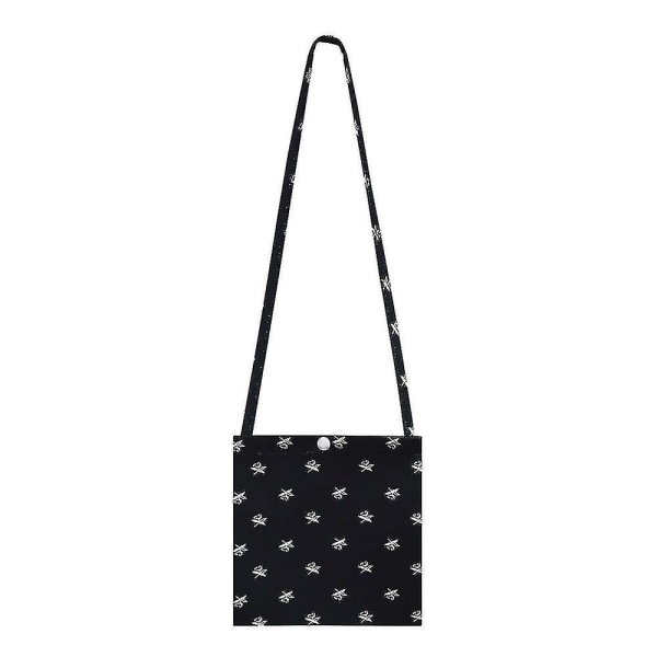 Barnflickors Onsdag Addams Kostym + Väska + Peruker Utrustning Fint Upp 4-5 Years Dress and Bag