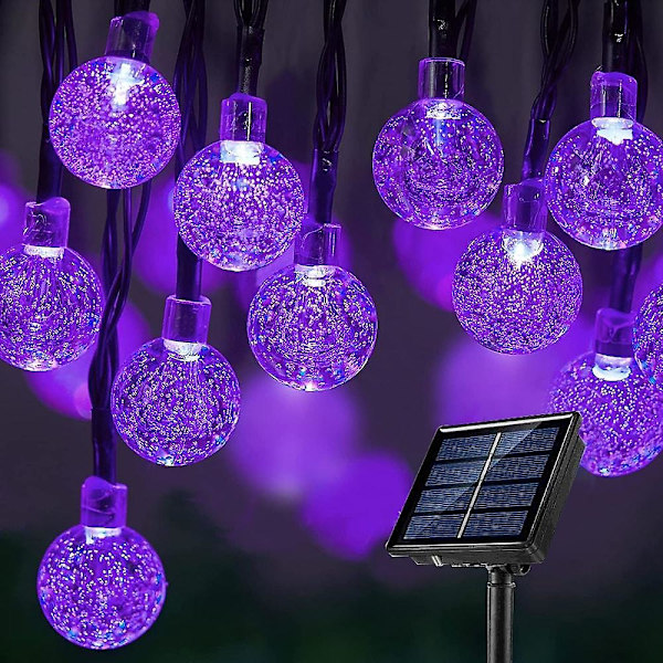 Aurinkopaneeli LED-valoketju Ulkokäyttöön 6.5m 30 LED-lampua Sarja Telineellä