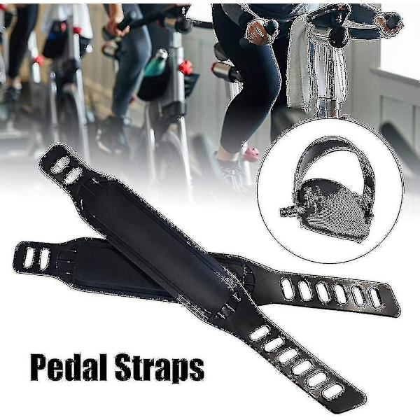 Sykkelpedalstropper for trening, kraftige justerbare universelle pedalstropper