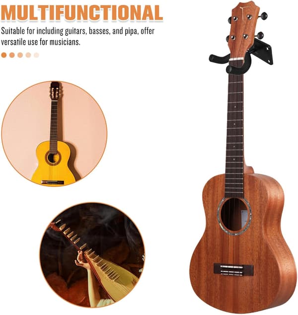 Väggfäste i järn för gitarr för Pipa och Ukulele med multifunktionell design och instrumentorganisation