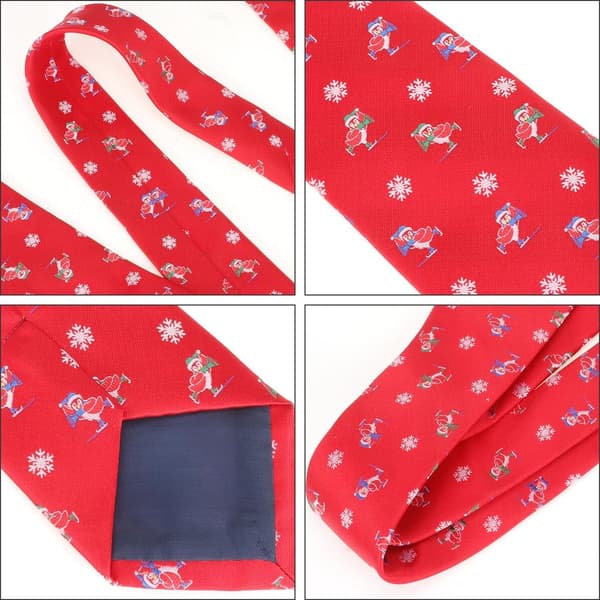 Jule-slips med tema i polyester silke til mænd til julelejligheder, formelle fester, tøjtilbehør