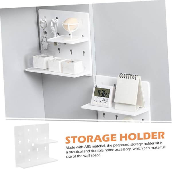 Selvklæbende Pegboard Organizer Væg Pegboard Holder Multifunktionel Opbevaring til Husholdning