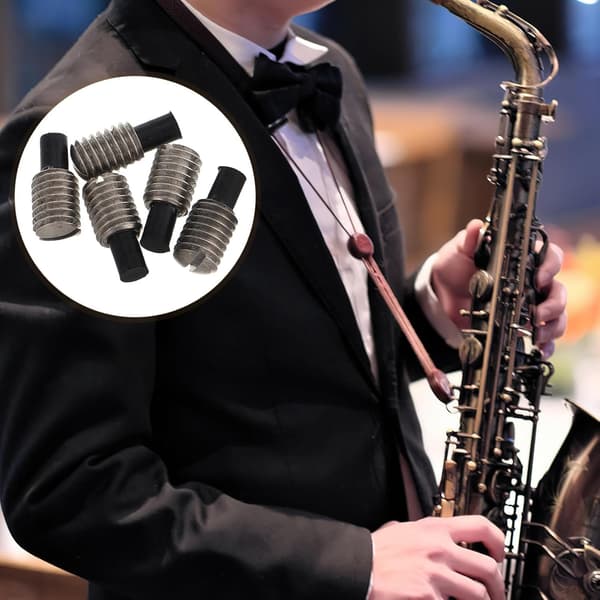 5 stk. erstatningsskruer til saksofon med limstift for treblåseinstrumenter