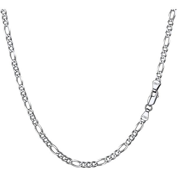 Halsband i massivt silver för män, Lmell 14/18/20/22/24/26/28/30 tum - (med presentask) Present