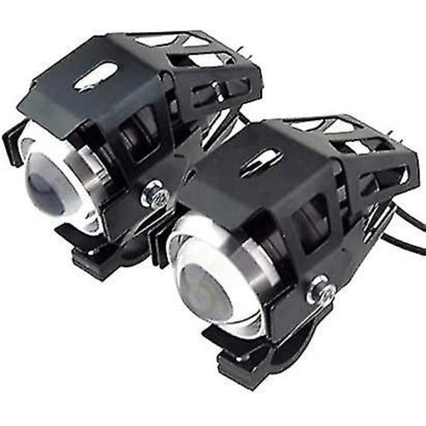 2 stk. Motorcykel Forlygte U5 LED Universal Lampe 3000Lm