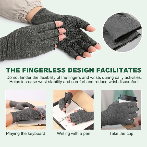 Infraröda handskar, handskar för artritvård, Terapeutiska infraröda handskar, lindra muskelsmärta Handskar för tumstelhet 1pair