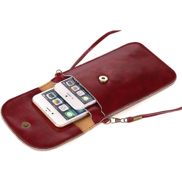 Muoti kukkakuvioinen lompakko Pu Nahkainen kosketusnäytöllinen phone case, Crossbody olkalaukku