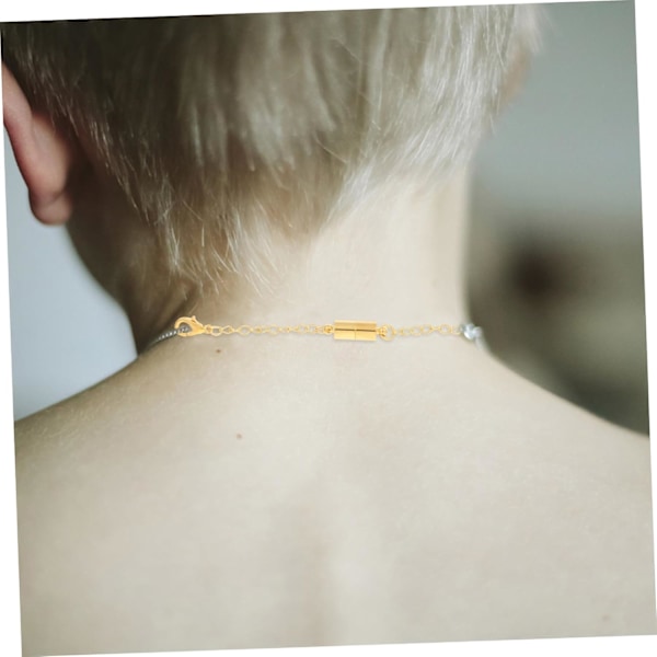 8 st Halsband Förlängningskedja Robust Rostfritt Stål Högpolerad Lätt att Använda för Smyckestillverkning