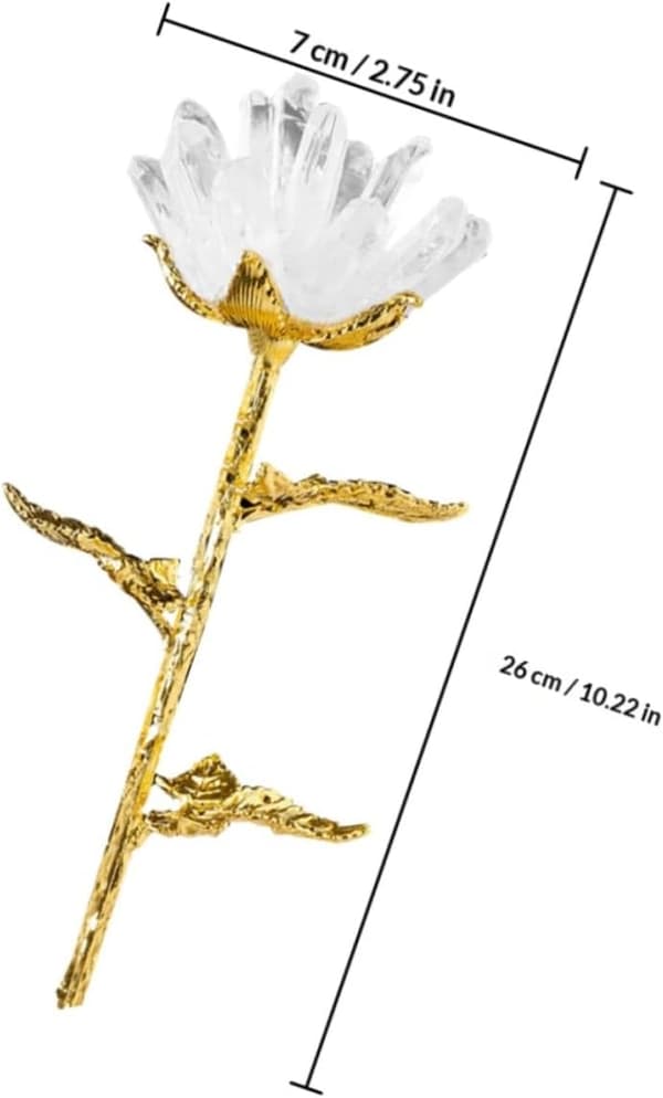 Krystallrosepynt Krystallblomster Sinklegering Rosa Festdekor