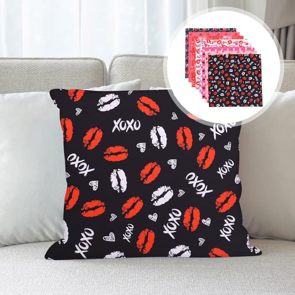 Valentinsdag-tema DIY patchworkstof 8 ark 50x50 cm bomuldssyning patchworkdekorationer