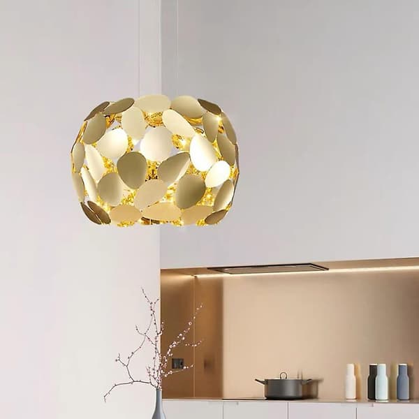 LED-Pendellampe Moderne Guld 47cm Globe Lanterne Rustfrit