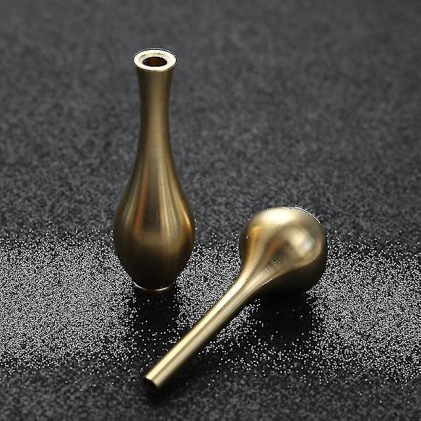 Mini Vas i Ren Koppar, Guld Dekor, Vardagsrum, Antik Vas, Unik Blomvas - yuhao SIZE 2