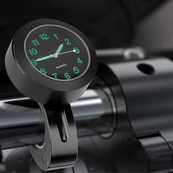Motorcykelstyre självlysande klocka Vattentät aluminium tidtabell som används för cykel skoter Modifierad watch Moto Tillbehör
