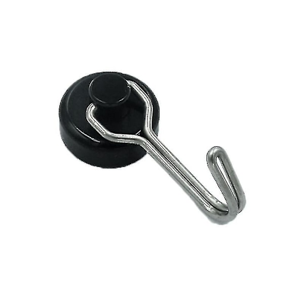 2 stk. Magnetiske Kroge Svingbare Stærke Kroge Electrophoretic black