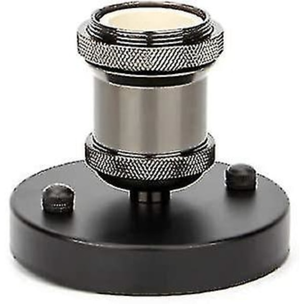 Lampeholder E27 Vintage Adapter Lyskontakt Retro Lysekrone Ledningsfri Keramikk Inni, 1 Pakke, Svart