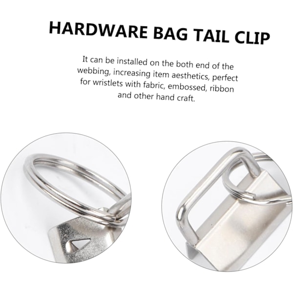 25 mm metalarmbåndsclips til nøglesnors nøglering hardware modetilbehør