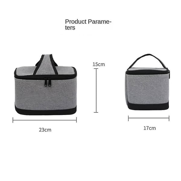 Isolert lunsjboksbag i denim, håndholdt, med rispose