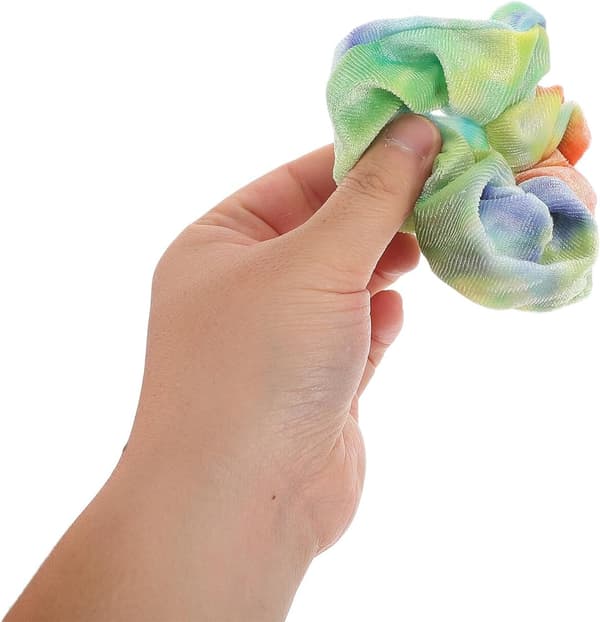 12 st mjuka scrunchies elastiska hårband färgglad gradientdesign tyg håraccessoarer