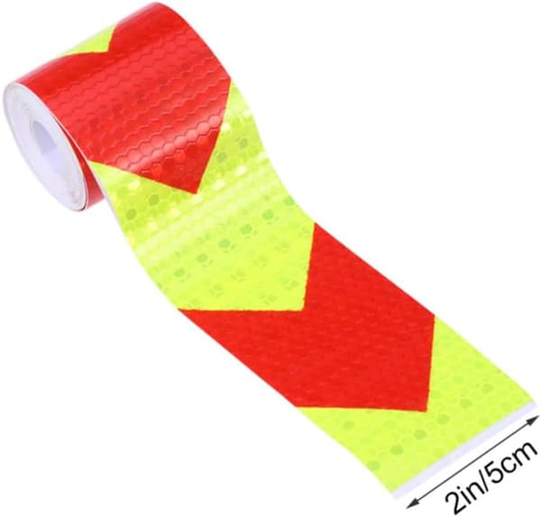 3st Fluorescerande Reflekterande Varningstejp Pil Design Hög Synlighet Säkerhetsdekal