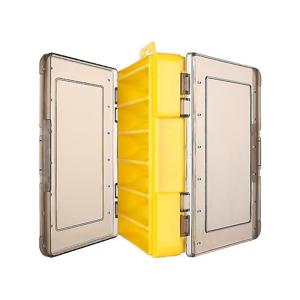 Fiskedagsbeteförvaringslåda Dubbellagers Fiskedagsbetebox Fiskeredskapsförvaringslåda (2 st, Gul)