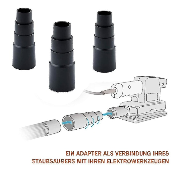 Støvsuger strømverktøyadapter, 6 stk. vakuumreduksjonsslange for støvavsug Støvsuger (haoyi-yuhao