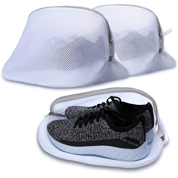 3 Vasknett for Sko / Sneakers, Sko Vaskpose Med Glidelås For Vaskemaskin, Skonett, Skoppose, Vaskpose Beskyttelse Vasknett For Oppbevaring