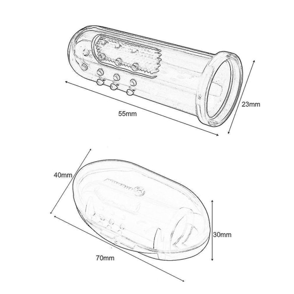 Baby Silikon Finger Tandbørste Gummi Massager Æske