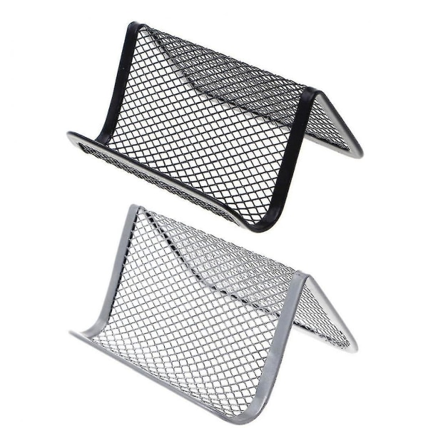 Mesh visitkortholder Business Name Card Stand Office Collection Organizer Skrivebordstilbehør