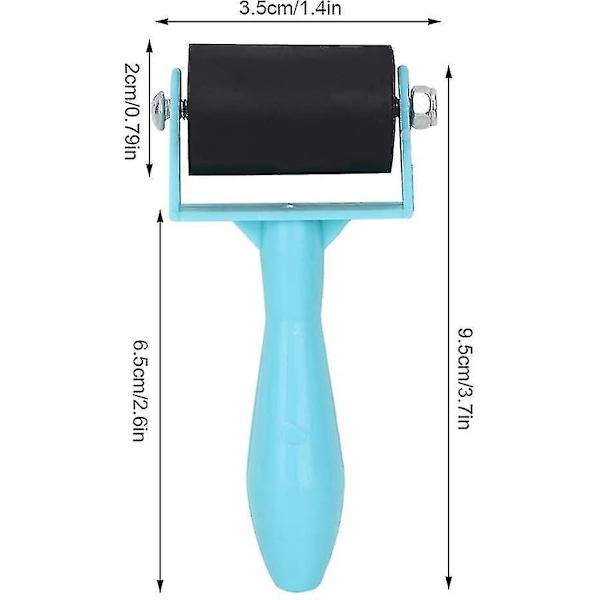 3,5 cm Gummi-Brayer-Rulle Graverings-Brayer Plastgrep Blekkmaling Kunst Håndverk Rulle Liming