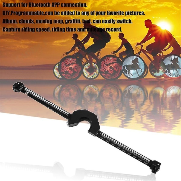 LED-lampor för cykelhjul med Bluetooth-styrning, vattentäta