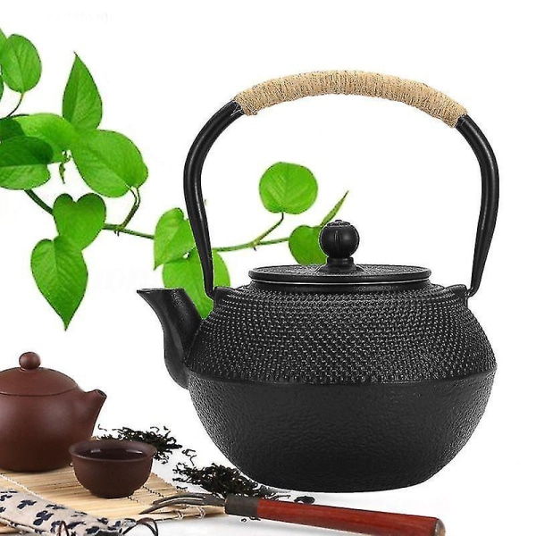 1,2l japansk Tetsubin Style Iron Tea Pot Vannkoker + Sil