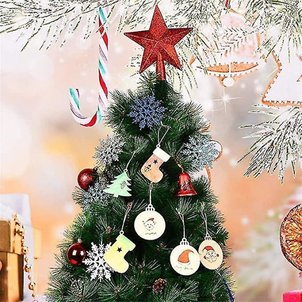 30st trä julhängande prydnader DIY träddekor