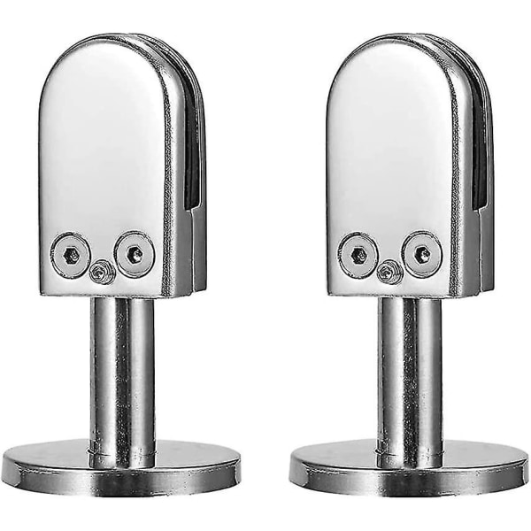 Glas Trappe Klemme, 2 stk 6-8mm, 304 Rustfrit Stål, Glas Gelænder Klemmer, Bundstøtte Søjle, Justerbar