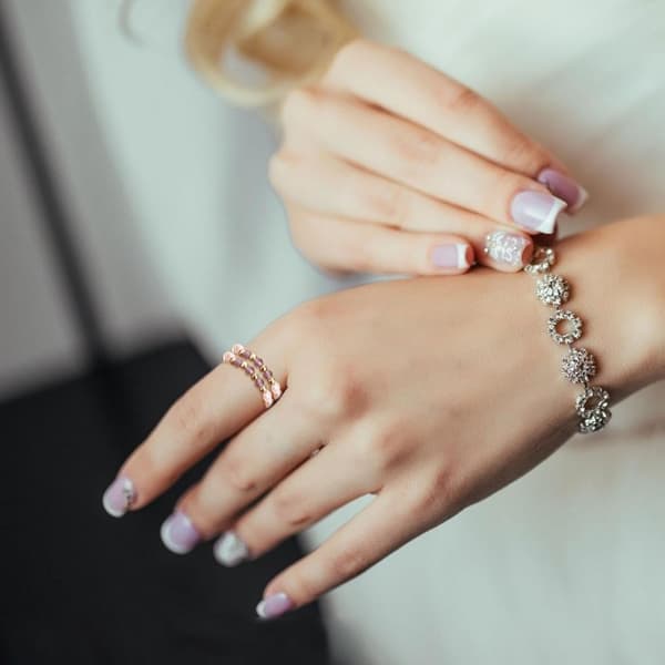 Krystal Perle Ring til Kvinder Moderigtig Håndlavet Rhinestone Ring til Finger til Daglig Brug