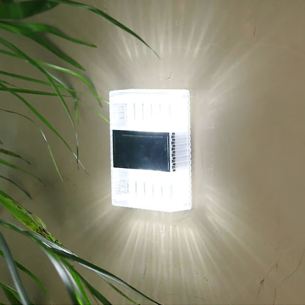 2stk Solar Vegglampe Utendørs IP65 Vanntett Verandalampe