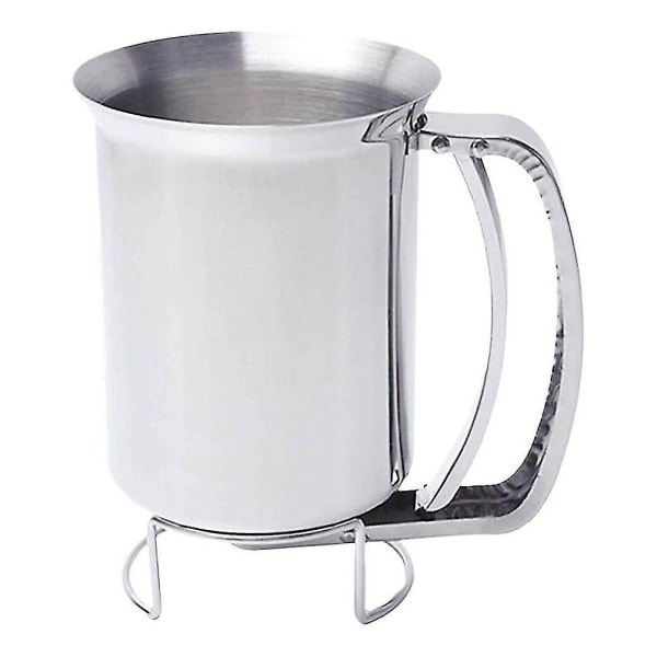 Kagedej Dispenser, Perfekt Værktøj, Håndholdt Rustfrit Stål Dej Dispenser Blandingsdej Dispenser (farve: sølv) (1 stk)
