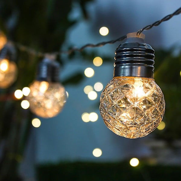 Solcellelys Ananas Mønster Pære Fe String Lys 5m-20leds