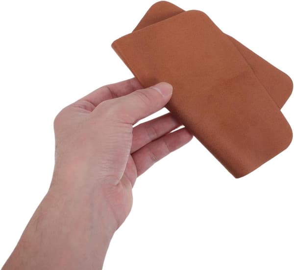 30 st putsdukar i mocka för glasögon, bruna, mikrofiber putsdukar för linser i bulk