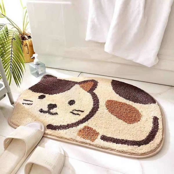 Söt Kattformad Badrumsmatta Sovrum Badrumsdörr Kök Matta Absorptionsmatta Rice