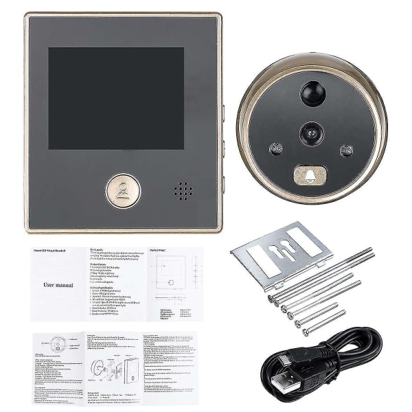 3 Inch Sy 1 Tft Lcd HD Dörrkamera Eye Doorbell Gold